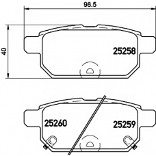 T2067 PAGID Комплект тормозных колодок, дисковый тормоз