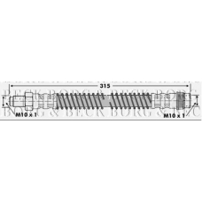 BBH6255 BORG & BECK Тормозной шланг