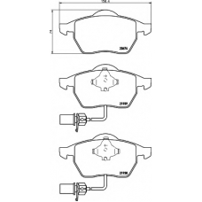 8DB 355 008-411 HELLA Комплект тормозных колодок, дисковый тормоз
