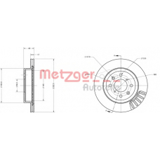 6110245 METZGER Тормозной диск