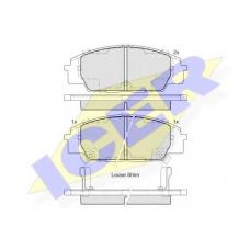 182179 ICER Комплект тормозных колодок, дисковый тормоз
