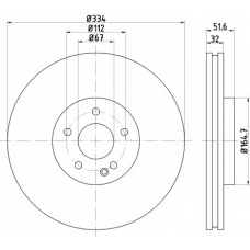 MDC1883 MINTEX Тормозной диск