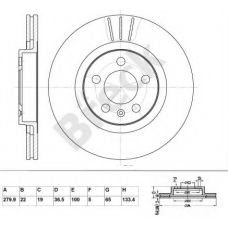 BR 303 VA100 BRECK Тормозной диск