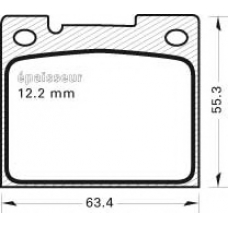 382 MGA Комплект тормозных колодок, дисковый тормоз