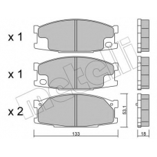 22-0909-0 METELLI Комплект тормозных колодок, дисковый тормоз
