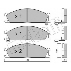 22-0107-1 METELLI Комплект тормозных колодок, дисковый тормоз