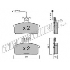 028.2 TRUSTING Комплект тормозных колодок, дисковый тормоз