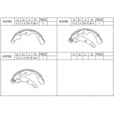 K3763 ASIMCO Комплект тормозных колодок