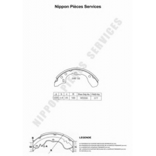 M350A27 NPS Комплект тормозных колодок