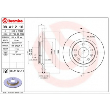 08.A112.11 BREMBO Тормозной диск