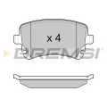 BP3086 BREMSI Комплект тормозных колодок, дисковый тормоз