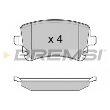 BP3086 BREMSI Комплект тормозных колодок, дисковый тормоз