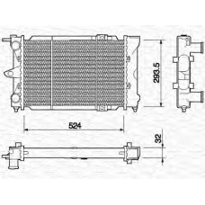 350213651000 MAGNETI MARELLI Радиатор, охлаждение двигателя