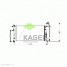 31-0204 KAGER Радиатор, охлаждение двигателя