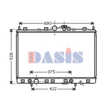 140062N AKS DASIS Радиатор, охлаждение двигателя