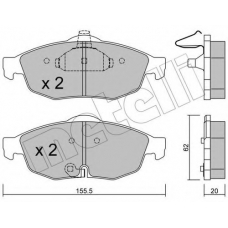 22-0715-0 METELLI Комплект тормозных колодок, дисковый тормоз