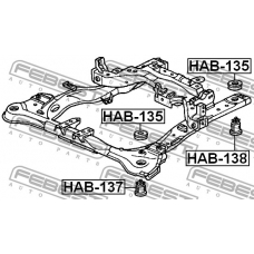 HAB-135 FEBEST Втулка, балка моста