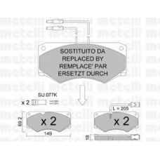 22-0014-5 METELLI Комплект тормозных колодок, дисковый тормоз