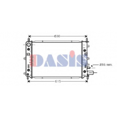 091550N AKS DASIS Радиатор, охлаждение двигателя