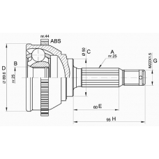 CVJ5357.10 OPEN PARTS Шарнирный комплект, приводной вал