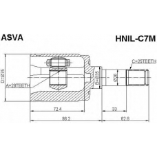 HNIL-C7M ASVA Шарнирный комплект, приводной вал
