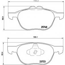 T2247 PAGID Комплект тормозных колодок, дисковый тормоз