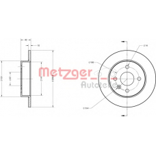 6110022 METZGER Тормозной диск