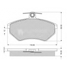 FB210155 FLENNOR Комплект тормозных колодок, дисковый тормоз