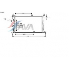 OL2067 AVA Радиатор, охлаждение двигателя