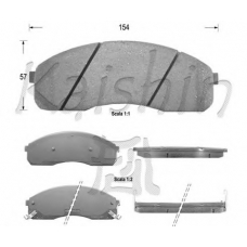 FK11166 KAISHIN Комплект тормозных колодок, дисковый тормоз