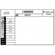 1495002 SNRA Тормозной суппорт