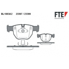 BL1863A2 FTE Комплект тормозных колодок, дисковый тормоз