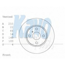 BR-9441 KAVO PARTS Тормозной диск