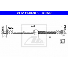 24.5111-0438.3 ATE Тормозной шланг