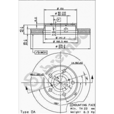 09.9185.10 BREMBO Тормозной диск