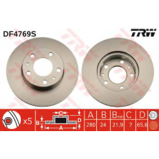 DF4769S TRW Тормозной диск
