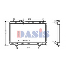 213870N AKS DASIS Радиатор, охлаждение двигателя