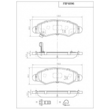 FBP4096 FI.BA Комплект тормозных колодок, дисковый тормоз