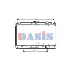 140027N AKS DASIS Радиатор, охлаждение двигателя