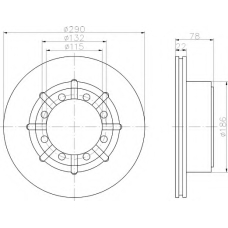 8DD 355 117-611 HELLA Тормозной диск