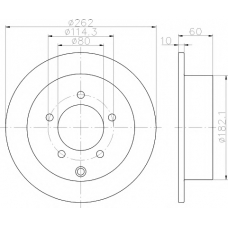 8DD 355 119-181 HELLA PAGID Тормозной диск