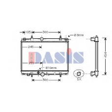 160017N AKS DASIS Радиатор, охлаждение двигателя