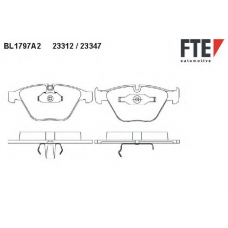 BL1797A2 FTE Комплект тормозных колодок, дисковый тормоз