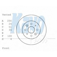 BR-4230 KAVO PARTS Тормозной диск