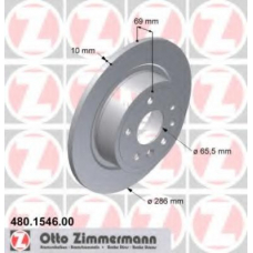 480.1546.00 ZIMMERMANN Тормозной диск