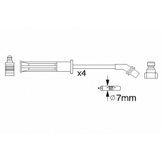 0 986 357 252 BOSCH Комплект проводов зажигания