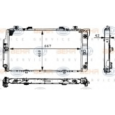 8MK 376 711-524 HELLA Радиатор, охлаждение двигателя