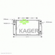 31-1620 KAGER Радиатор, охлаждение двигателя
