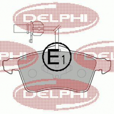 LP1707 DELPHI Комплект тормозных колодок, дисковый тормоз