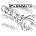 DAC43800050-45 FEBEST Подшипник ступицы колеса